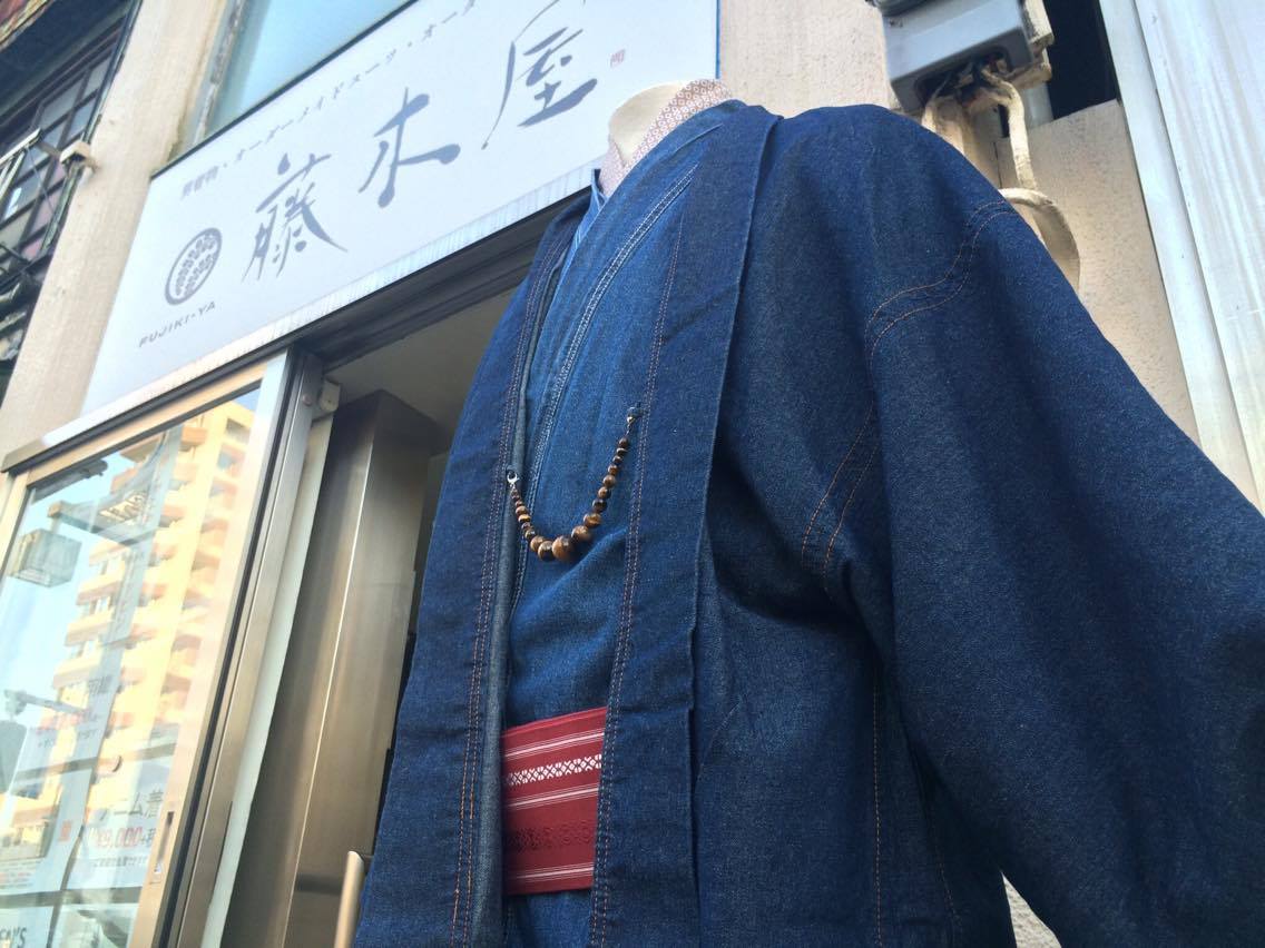 デニム羽織が、ついに既製品で発売開始です！！価格：9,000円+税【東京上野・男の着物 藤木屋】 | メンズ着物&メンズ浴衣 藤木屋ブログ
