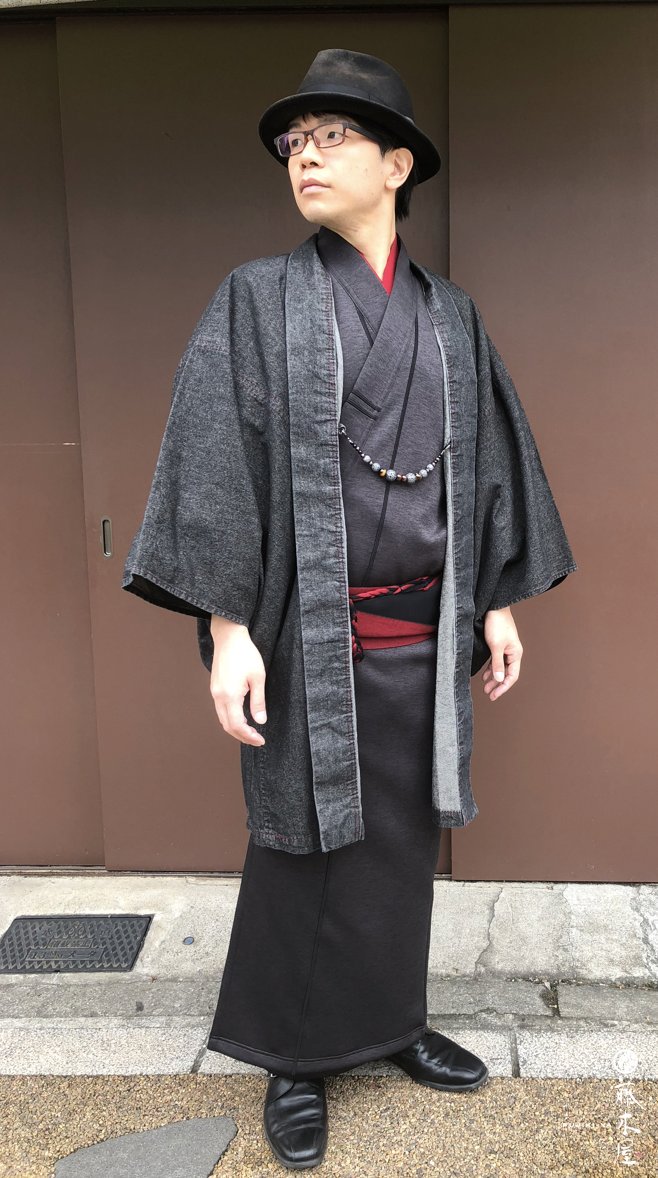 デニム着物 羽織 Denim Kimono Haori メンズ着物 メンズ浴衣 藤木